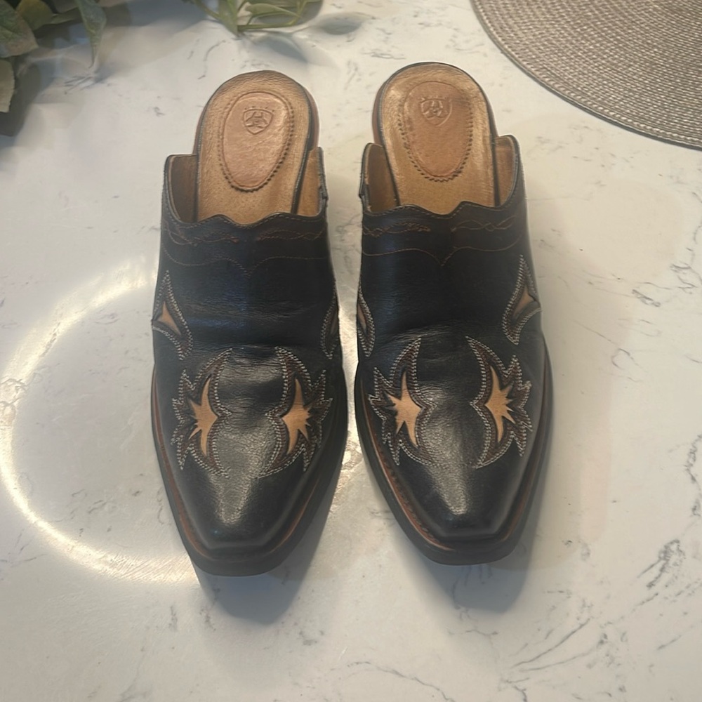 Ariat black mules